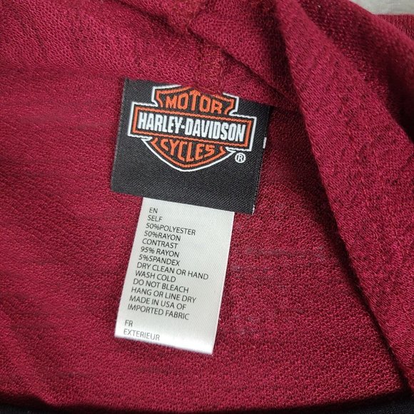 Harley Davidson Women's Small/Medium Shirt Red Decorative Shirt - Picture 5 of 11